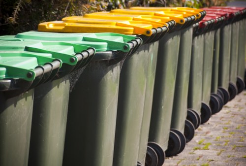 Customer using skip hire service for home renovation